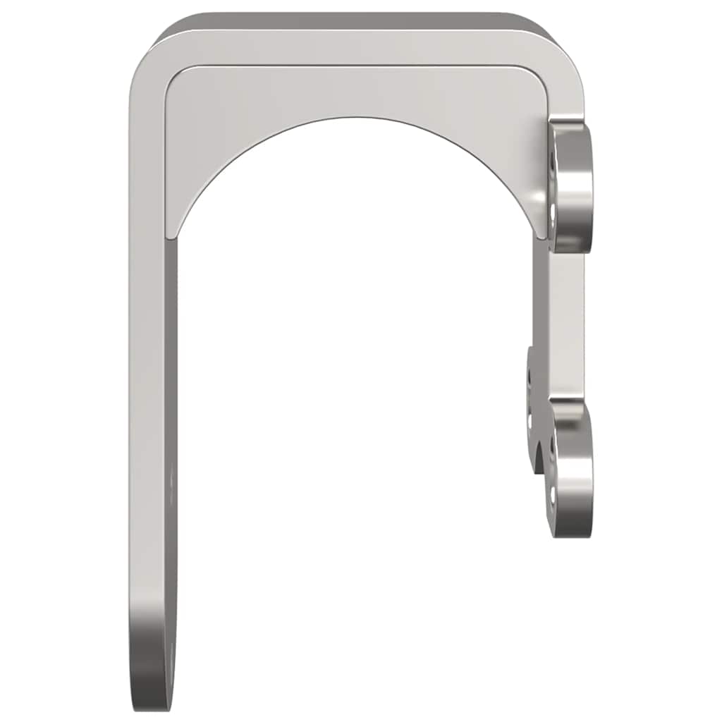 vidaXL Barn Door Bypass Brackets 4 pcs for Round Rails Stainless Steel