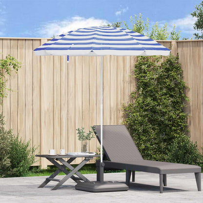 vidaXL Garden Parasol 240 cm 170T Polyester Blue and White