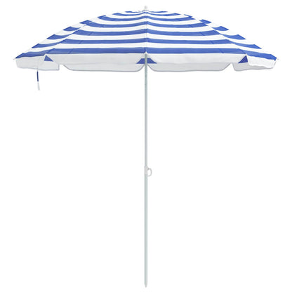 vidaXL Garden Parasol 240 cm 170T Polyester Blue and White