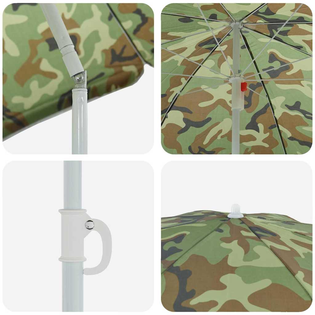 vidaXL Garden Parasol 240 cm 170T Polyester Camouflage