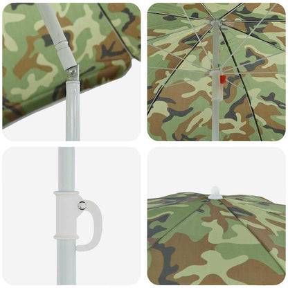 vidaXL Garden Parasol 240 cm 170T Polyester Camouflage