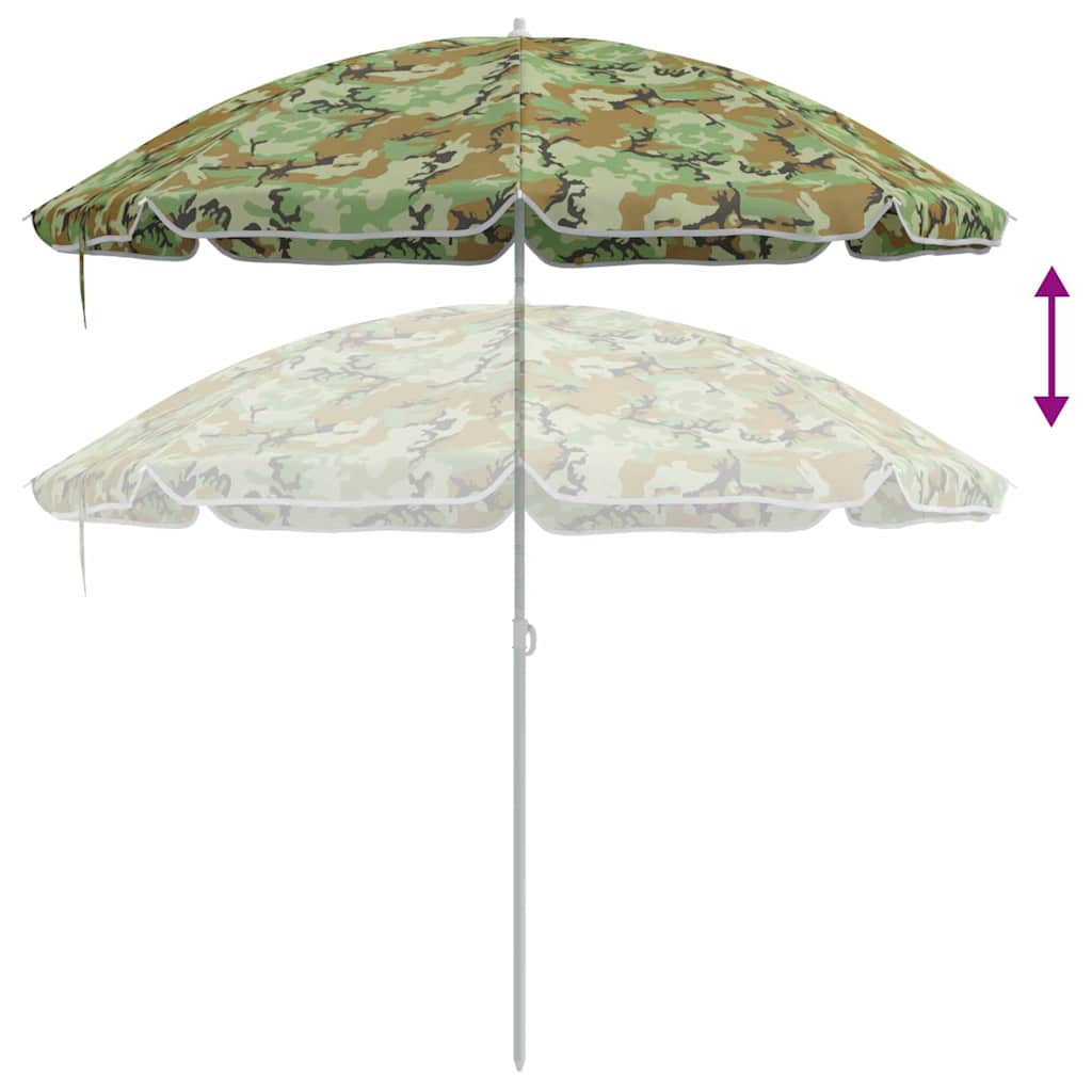 vidaXL Garden Parasol 240 cm 170T Polyester Camouflage