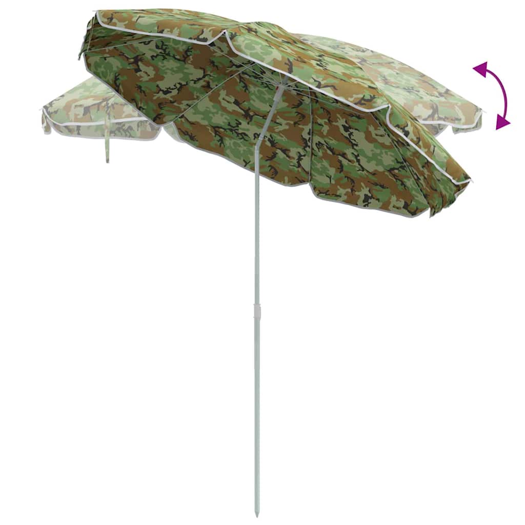 vidaXL Garden Parasol 240 cm 170T Polyester Camouflage