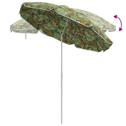 vidaXL Garden Parasol 240 cm 170T Polyester Camouflage