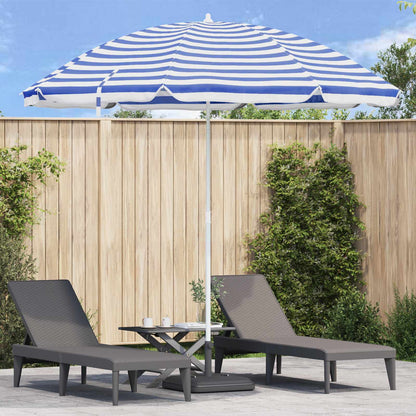 vidaXL Garden Parasol 263 x 263 x 272 cm 170T Polyester Blue and White