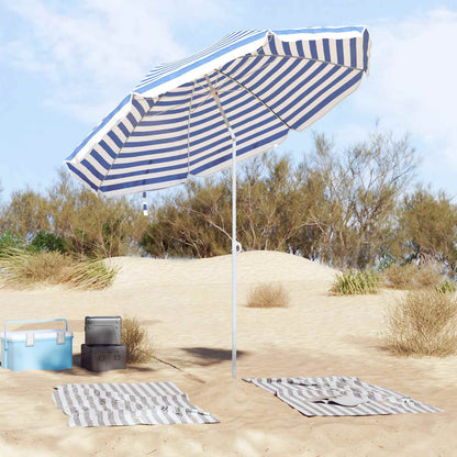 vidaXL Garden Parasol 263 x 263 x 272 cm 170T Polyester Blue and White