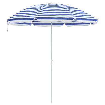 vidaXL Garden Parasol 263 x 263 x 272 cm 170T Polyester Blue and White