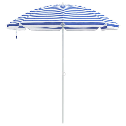 vidaXL Garden Parasol 263 x 263 x 272 cm 170T Polyester Blue and White