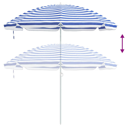 vidaXL Garden Parasol 263 x 263 x 272 cm 170T Polyester Blue and White