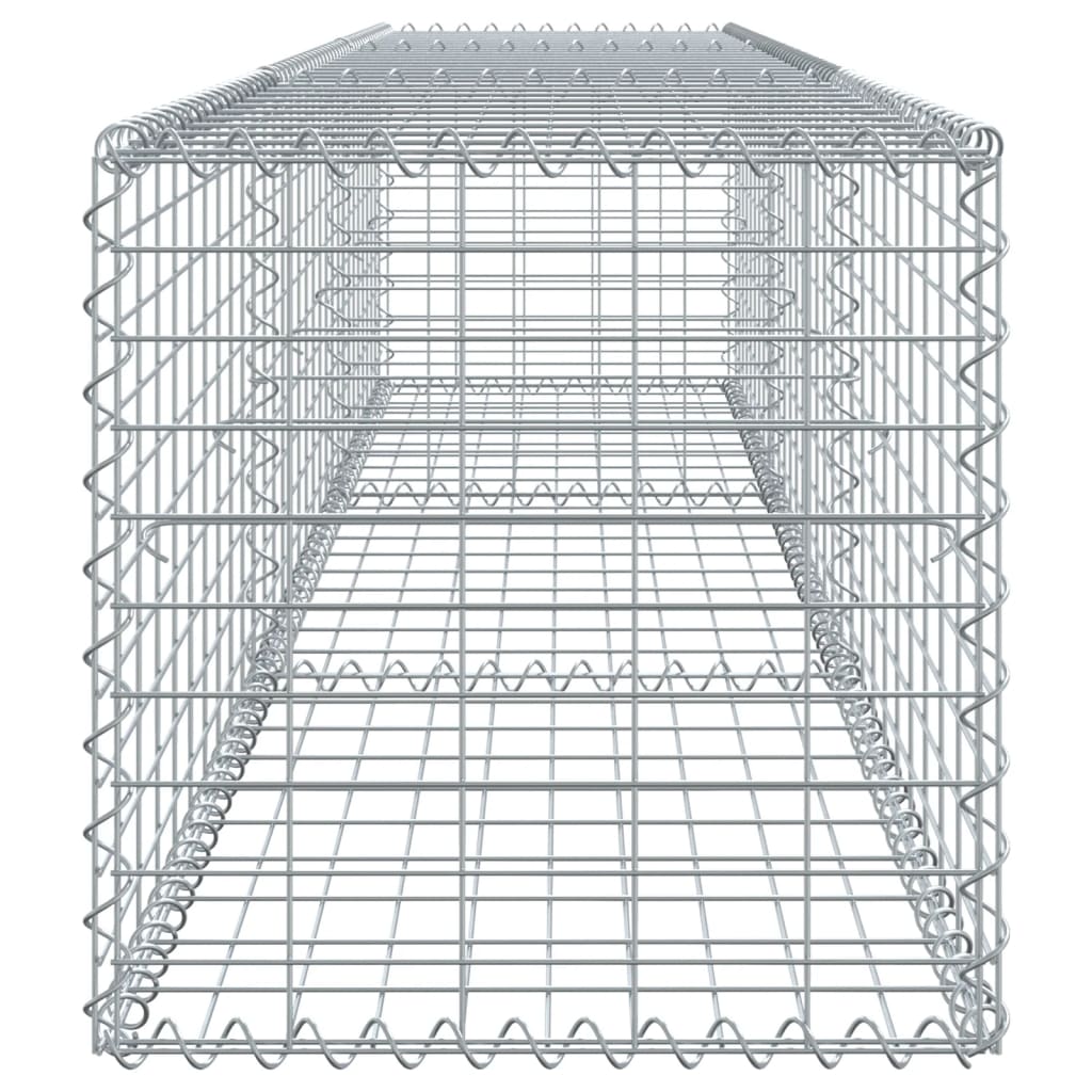 vidaXL Gabion Basket with Cover 300x50x50 cm Galvanised Iron