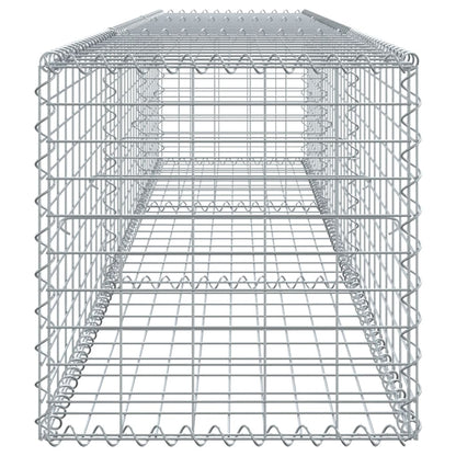 vidaXL Gabion Basket with Cover 300x50x50 cm Galvanised Iron