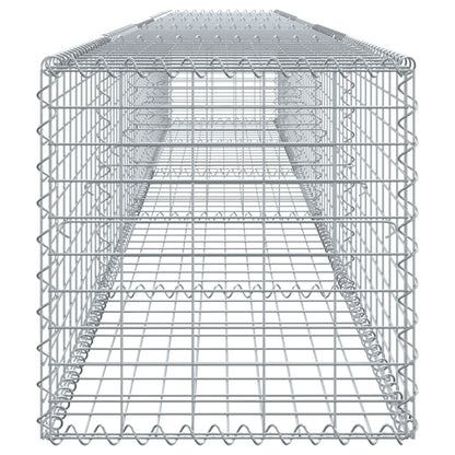 vidaXL Gabion Basket with Cover 500x50x50 cm Galvanised Iron