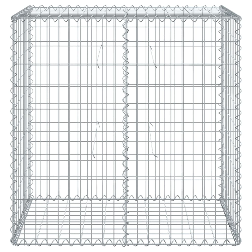 vidaXL Gabion Basket with Cover 100x50x100 cm Galvanised Iron