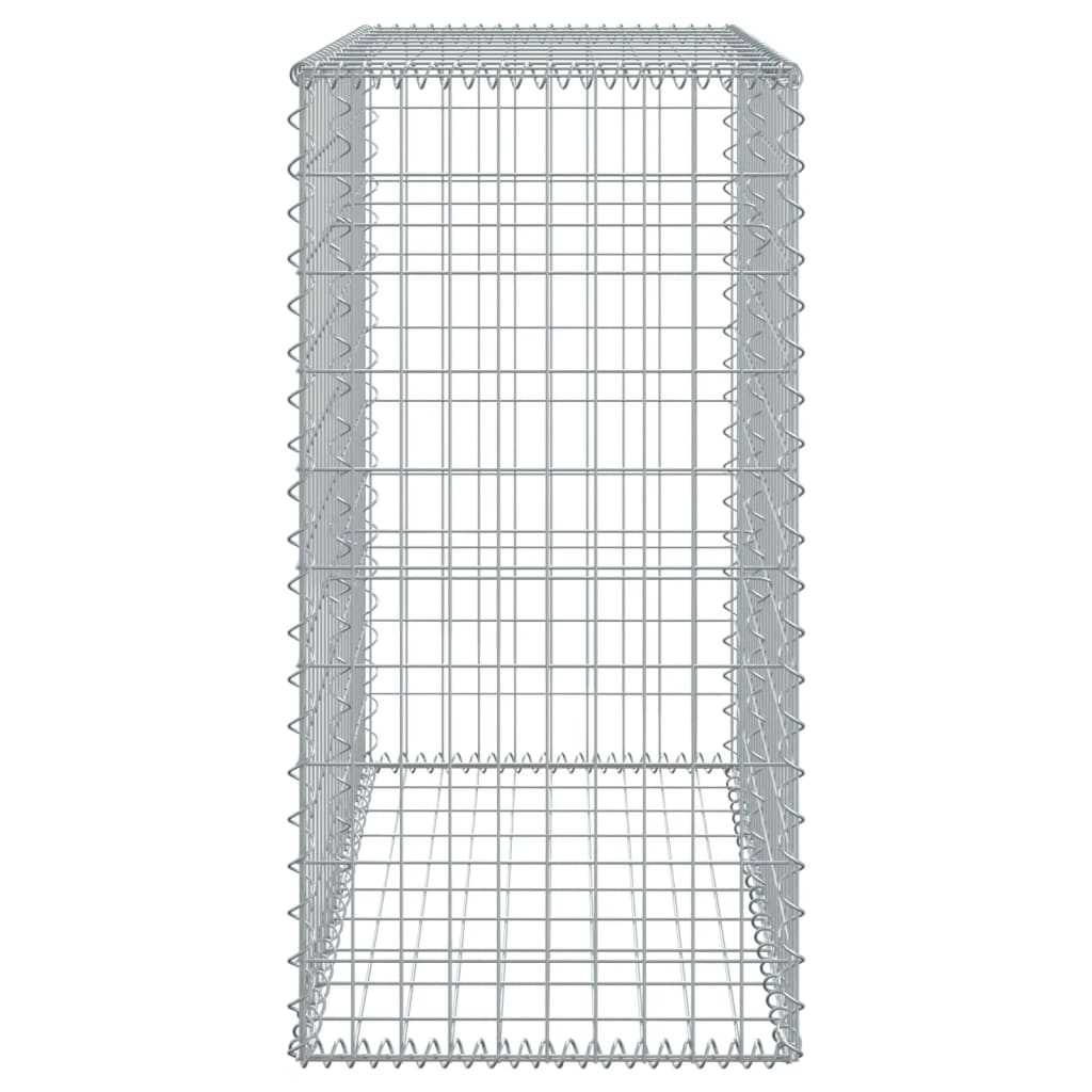 vidaXL Gabion Basket with Cover 100x50x100 cm Galvanised Iron
