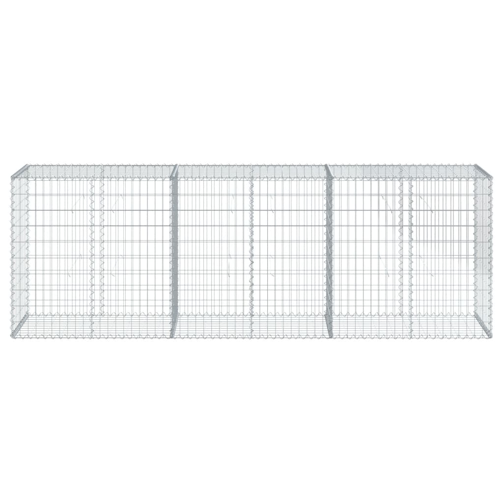 vidaXL Gabion Basket with Cover 300x50x100 cm Galvanised Iron