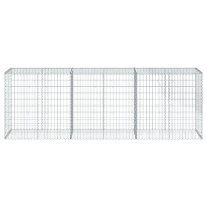 vidaXL Gabion Basket with Cover 300x50x100 cm Galvanised Iron