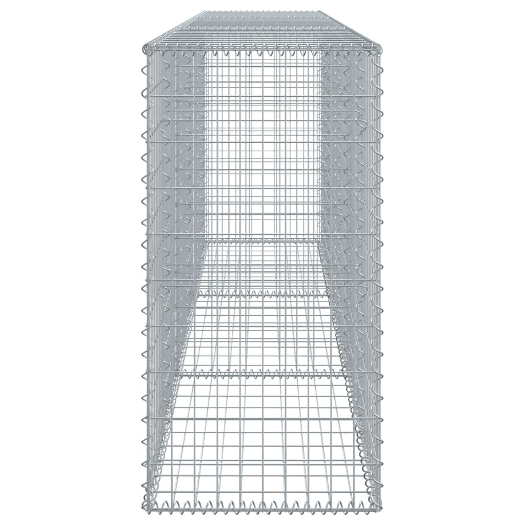 vidaXL Gabion Basket with Cover 300x50x100 cm Galvanised Iron