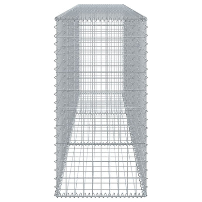 vidaXL Gabion Basket with Cover 300x50x100 cm Galvanised Iron