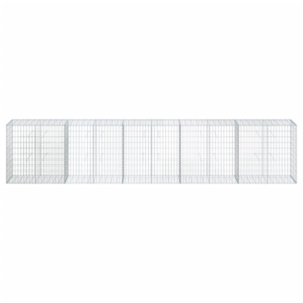 vidaXL Gabion Basket with Cover 500x50x100 cm Galvanised Iron
