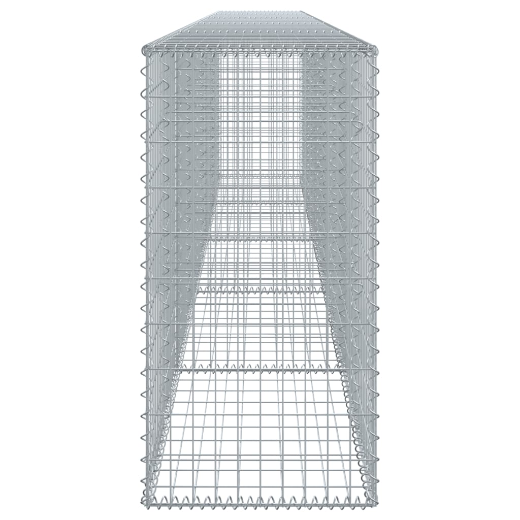 vidaXL Gabion Basket with Cover 500x50x100 cm Galvanised Iron