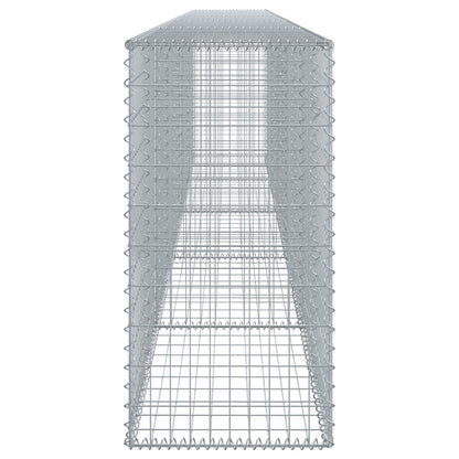 vidaXL Gabion Basket with Cover 500x50x100 cm Galvanised Iron