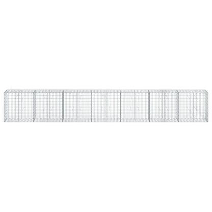 vidaXL Gabion Basket with Cover 700x50x100 cm Galvanised Iron