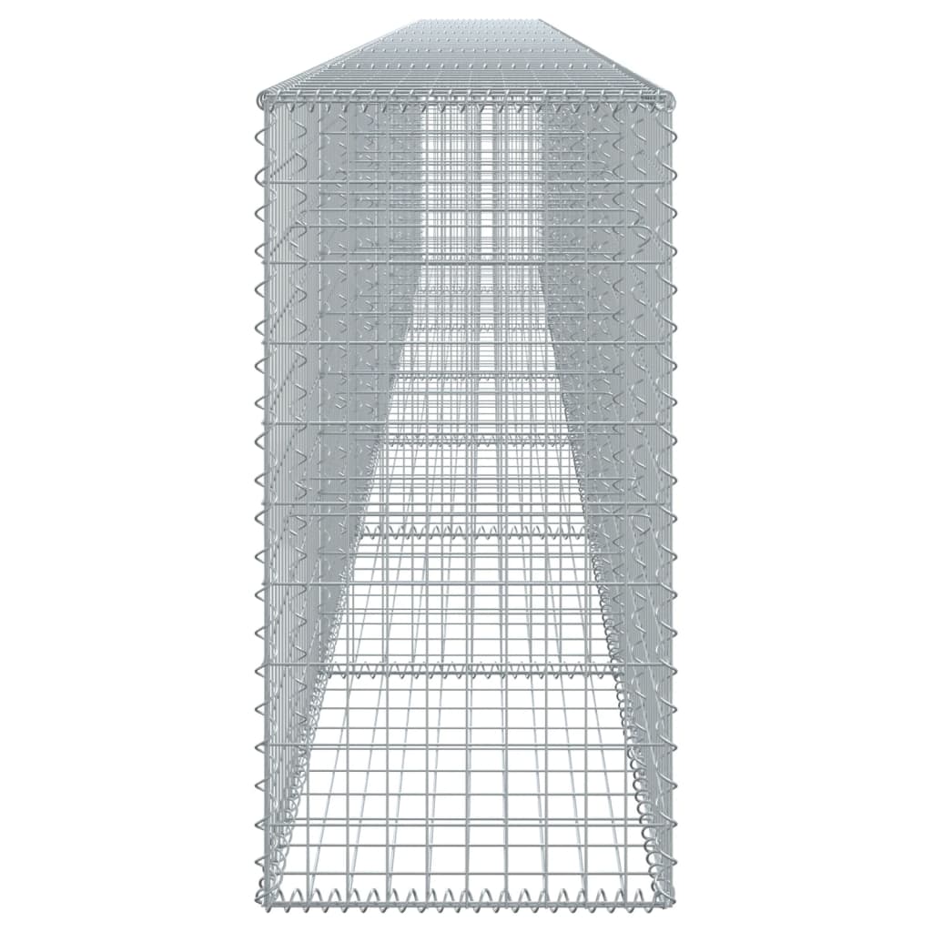 vidaXL Gabion Basket with Cover 700x50x100 cm Galvanised Iron