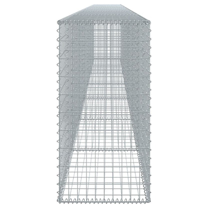 vidaXL Gabion Basket with Cover 700x50x100 cm Galvanised Iron