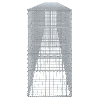 vidaXL Gabion Basket with Cover 800x50x100 cm Galvanised Iron