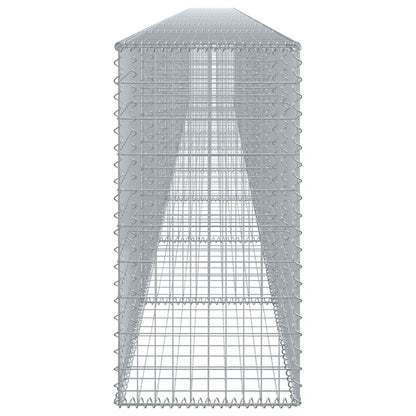 vidaXL Gabion Basket with Cover 900x50x100 cm Galvanised Iron