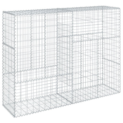 vidaXL Gabion Basket with Cover 200x50x150 cm Galvanised Iron