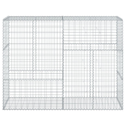 vidaXL Gabion Basket with Cover 200x50x150 cm Galvanised Iron