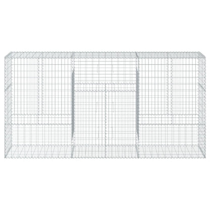 vidaXL Gabion Basket with Cover 300x50x150 cm Galvanised Iron