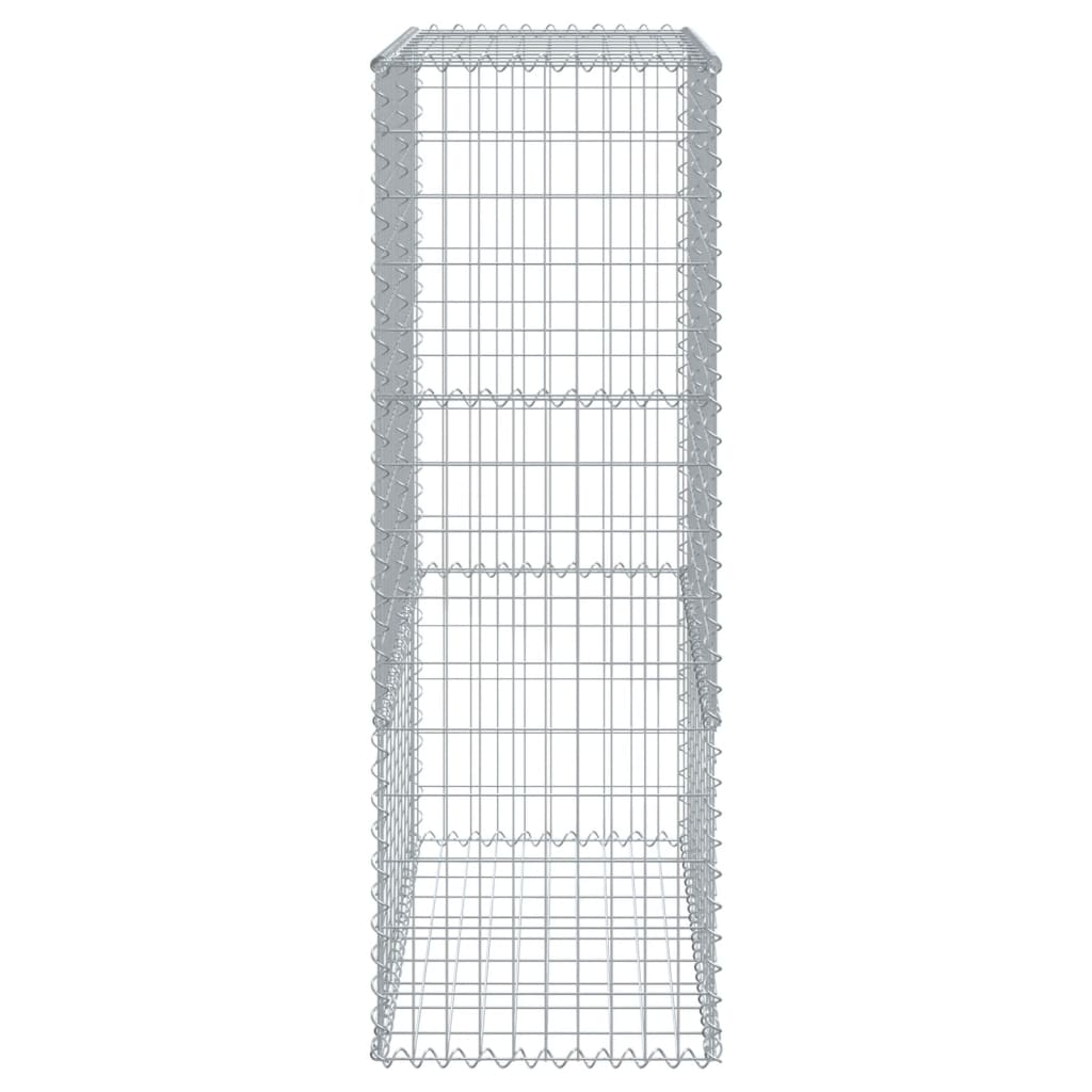 vidaXL Gabion Basket with Cover 300x50x150 cm Galvanised Iron