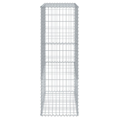 vidaXL Gabion Basket with Cover 300x50x150 cm Galvanised Iron