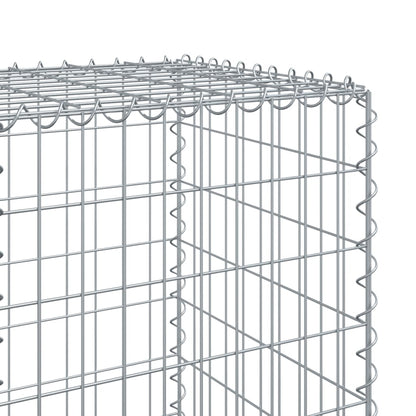 vidaXL Gabion Basket with Cover 300x50x150 cm Galvanised Iron