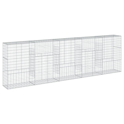 vidaXL Gabion Basket with Cover 500x50x150 cm Galvanised Iron