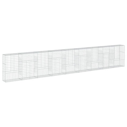vidaXL Gabion Basket with Cover 900x50x150 cm Galvanised Iron