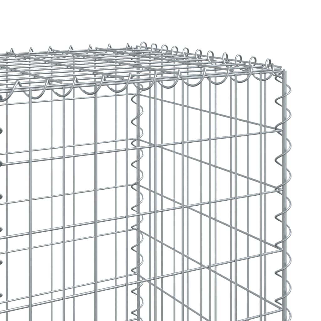 vidaXL Gabion Basket with Cover 900x50x150 cm Galvanised Iron