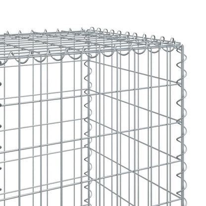 vidaXL Gabion Basket with Cover 900x50x150 cm Galvanised Iron