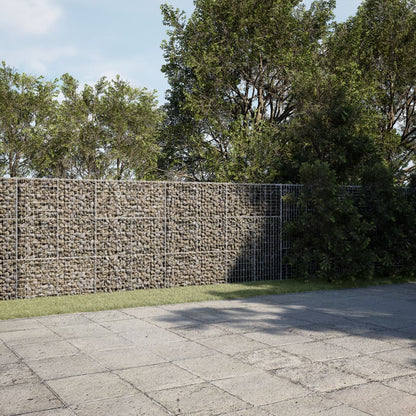 vidaXL Gabion Basket with Cover 900x50x150 cm Galvanised Iron