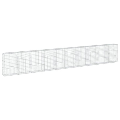 vidaXL Gabion Basket with Cover 1000x50x150 cm Galvanised Iron
