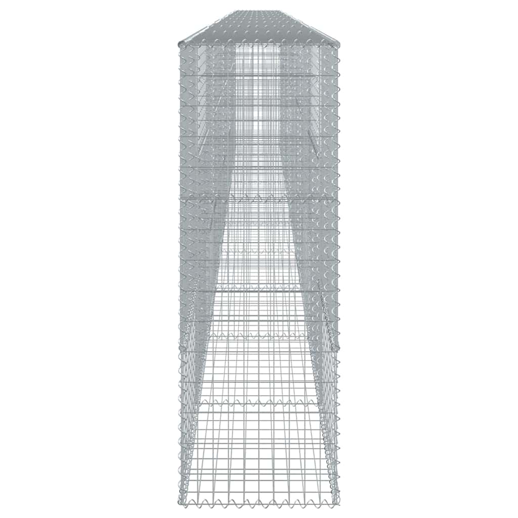 vidaXL Gabion Basket with Cover 1000x50x150 cm Galvanised Iron