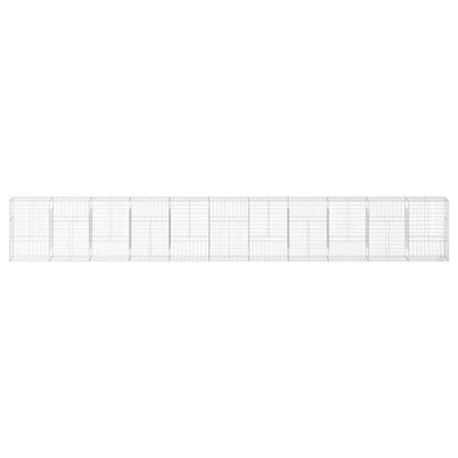 vidaXL Gabion Basket with Cover 1100x50x150 cm Galvanised Iron