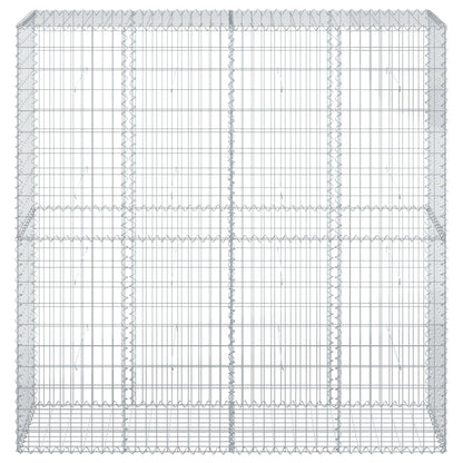 vidaXL Gabion Basket with Cover 200x50x200 cm Galvanised Iron