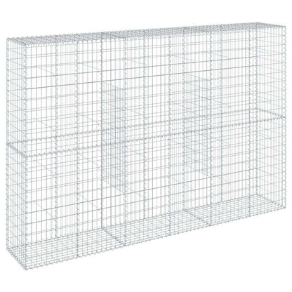 vidaXL Gabion Basket with Cover 300x50x200 cm Galvanised Iron