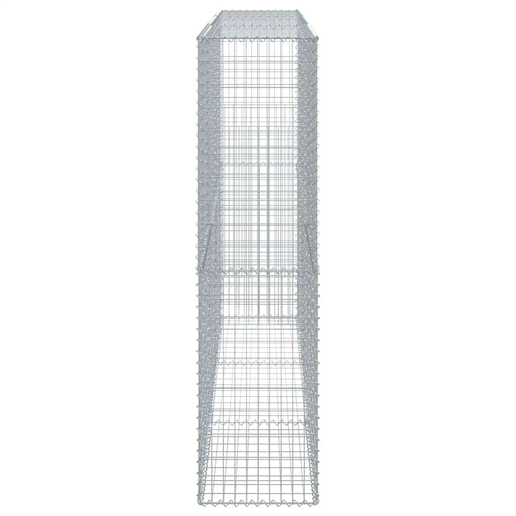 vidaXL Gabion Basket with Cover 300x50x200 cm Galvanised Iron