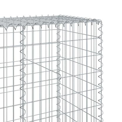vidaXL Gabion Basket with Cover 300x50x200 cm Galvanised Iron