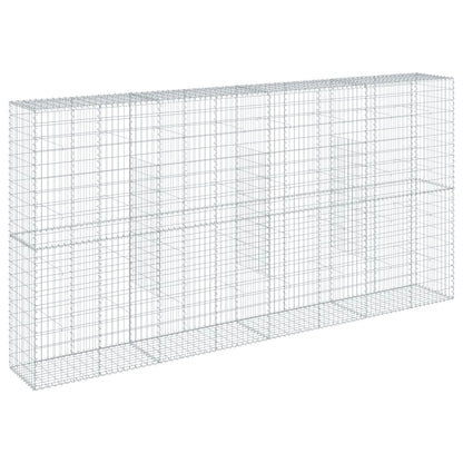 vidaXL Gabion Basket with Cover 400x50x200 cm Galvanised Iron