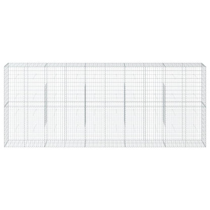 vidaXL Gabion Basket with Cover 500x50x200 cm Galvanised Iron